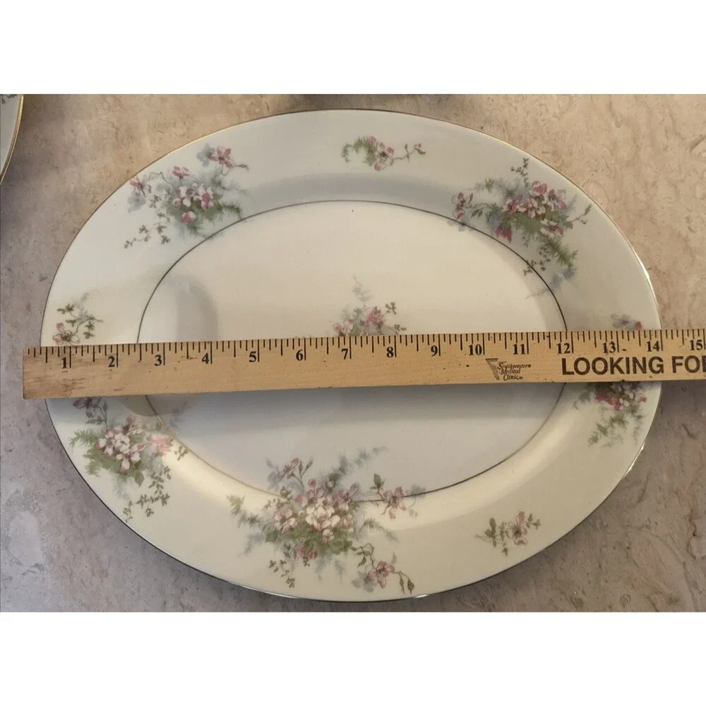 Theodore Haviland Apple Blossom Lot Gravy Boat Veg Bowl (2) Meat Platters NY